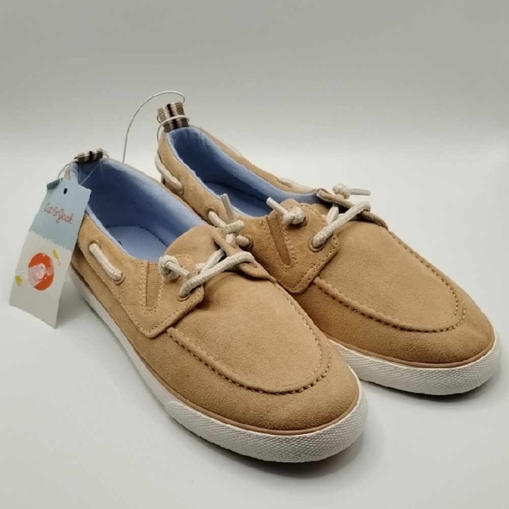 Cat & Jack Tan Suede Boat Shoes